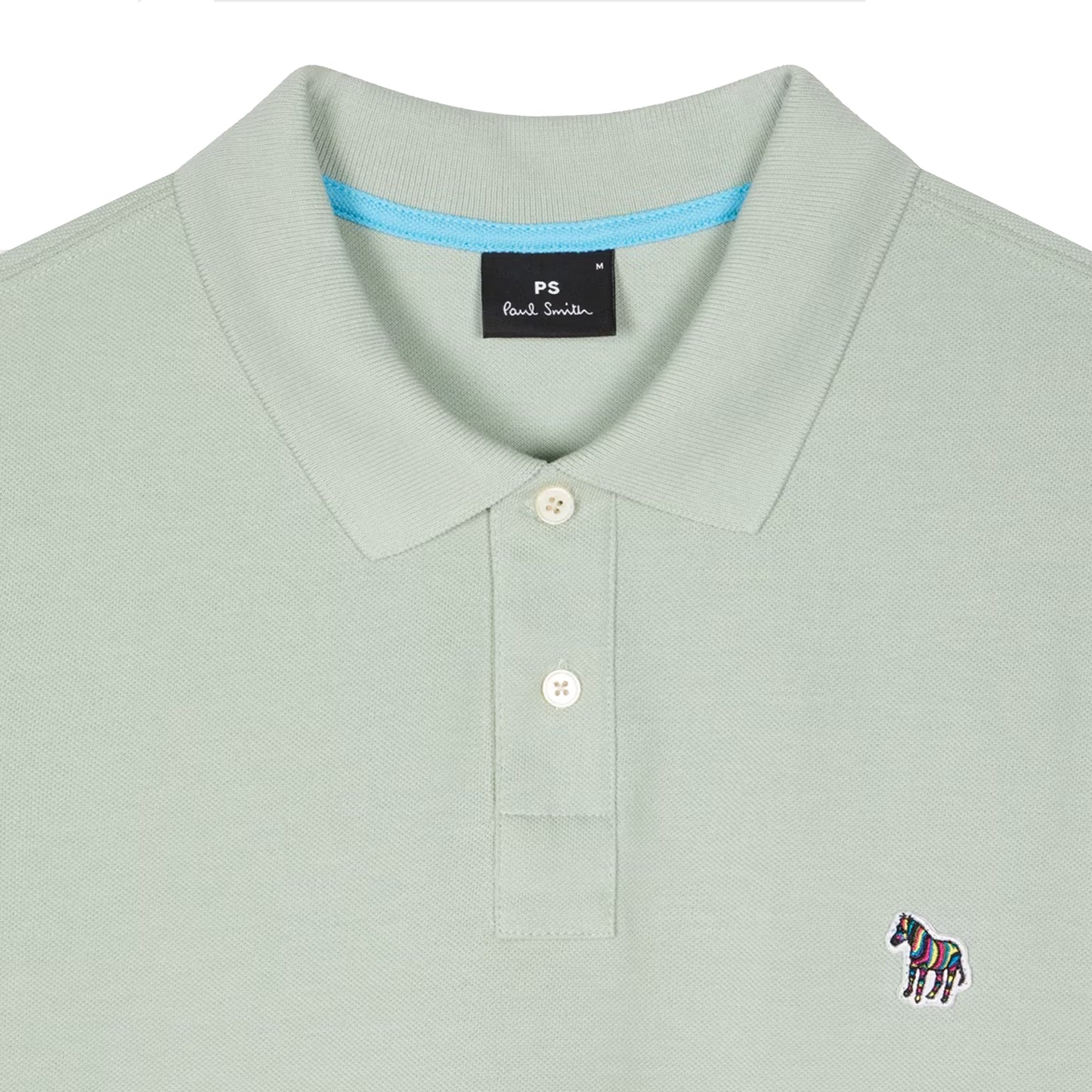 Paul Smith Organic Cotton Zebra Polo Shirt Sage Green