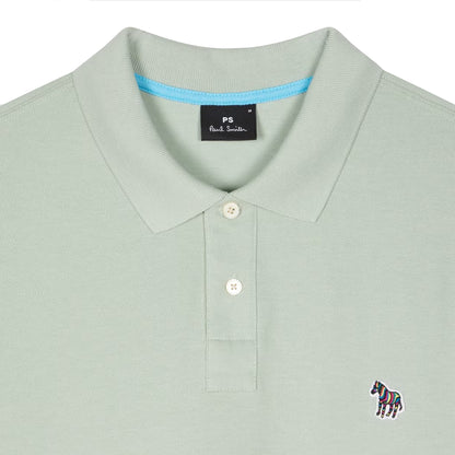 Paul Smith Organic Cotton Zebra Polo Shirt Sage Green
