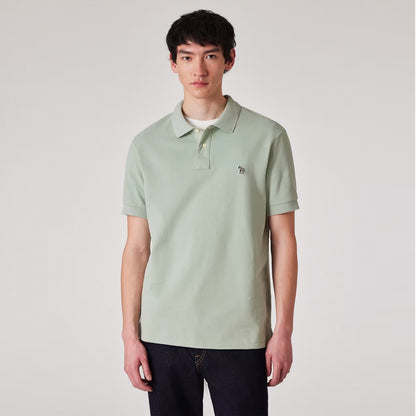 Paul Smith Organic Cotton Zebra Polo Shirt Sage Green