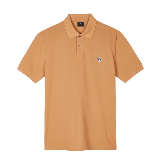 Paul Smith Organic Cotton Zebra Polo Shirt Toffee Brown