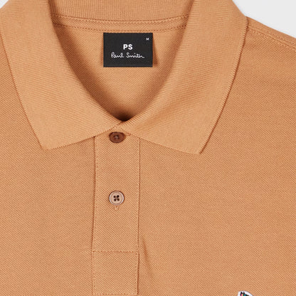 Paul Smith Organic Cotton Zebra Polo Shirt Toffee Brown