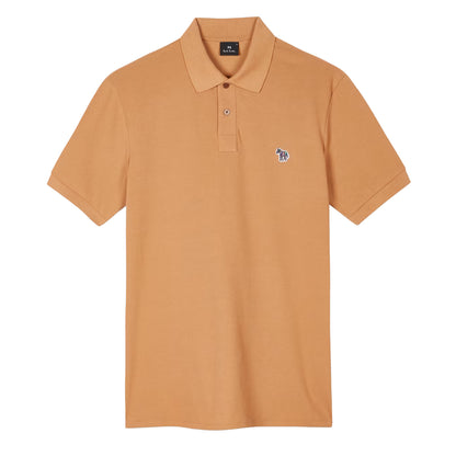 Paul Smith Organic Cotton Zebra Polo Shirt Toffee Brown
