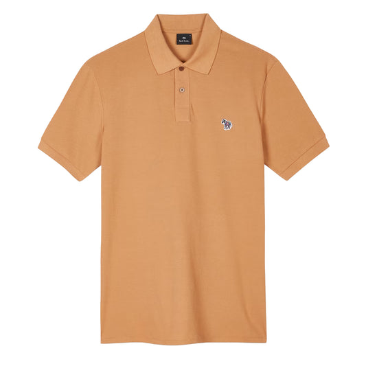 Paul Smith Organic Cotton Zebra Polo Shirt Toffee Brown
