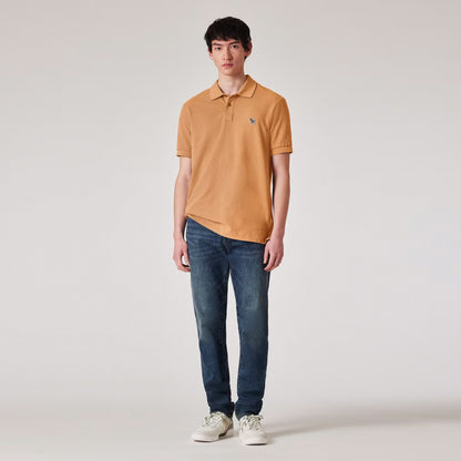 Paul Smith Organic Cotton Zebra Polo Shirt Toffee Brown