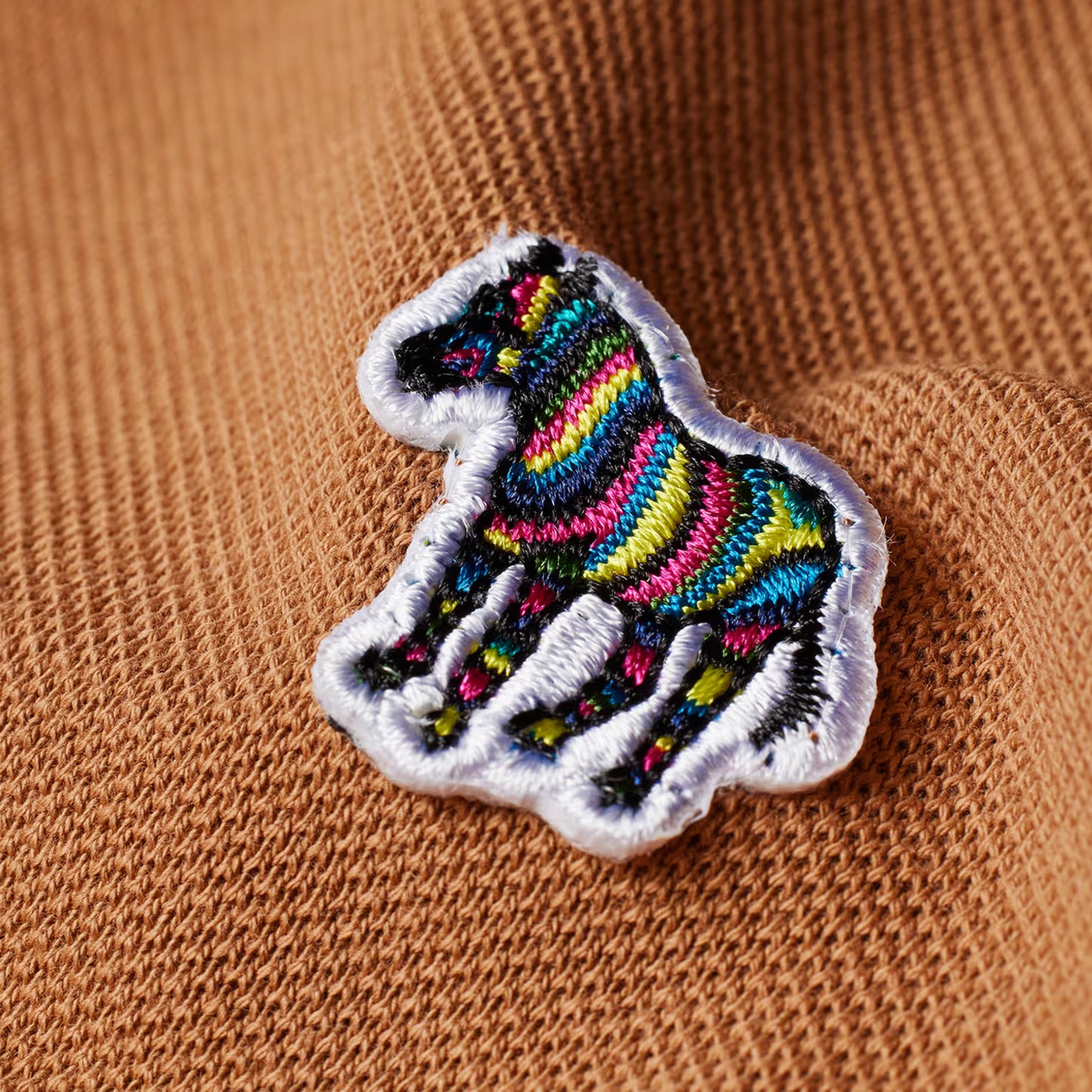 Paul Smith Organic Cotton Zebra Polo Shirt Toffee Brown