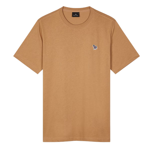 Paul Smith Organic Cotton Zebra T-Shirt Toffee Brown