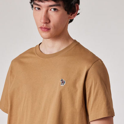Paul Smith Organic Cotton Zebra T-Shirt Toffee Brown