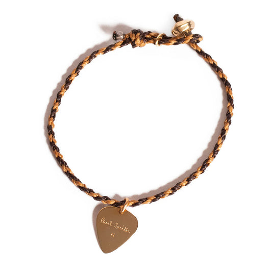 Paul Smith Plectrum Braided Bracelet Brown - The Sporting Lodge