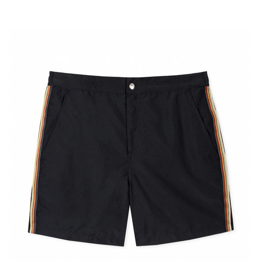 Paul Smith Recycled-Polyester Signature Stripe Swim Shorts Black