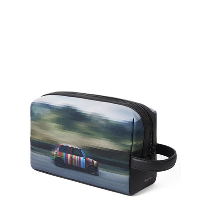 Paul Smith Recycled Polyester Black Pixelated Mini Washbag Multicolour