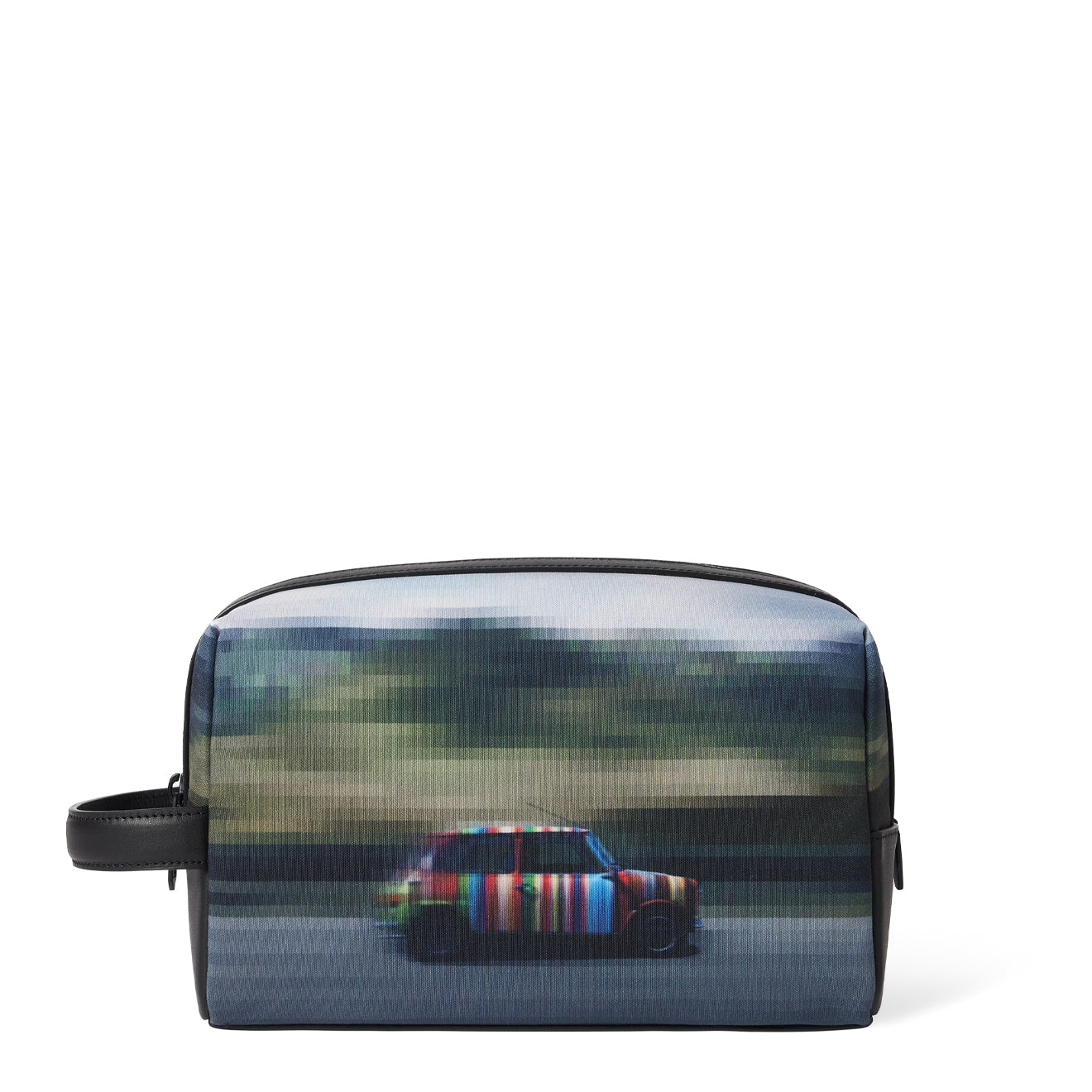 Paul Smith Recycled Polyester Black Pixelated Mini Washbag Multicolour