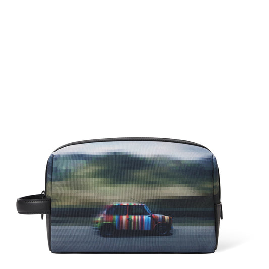 Paul Smith Recycled Polyester Black Pixelated Mini Washbag Multicolour