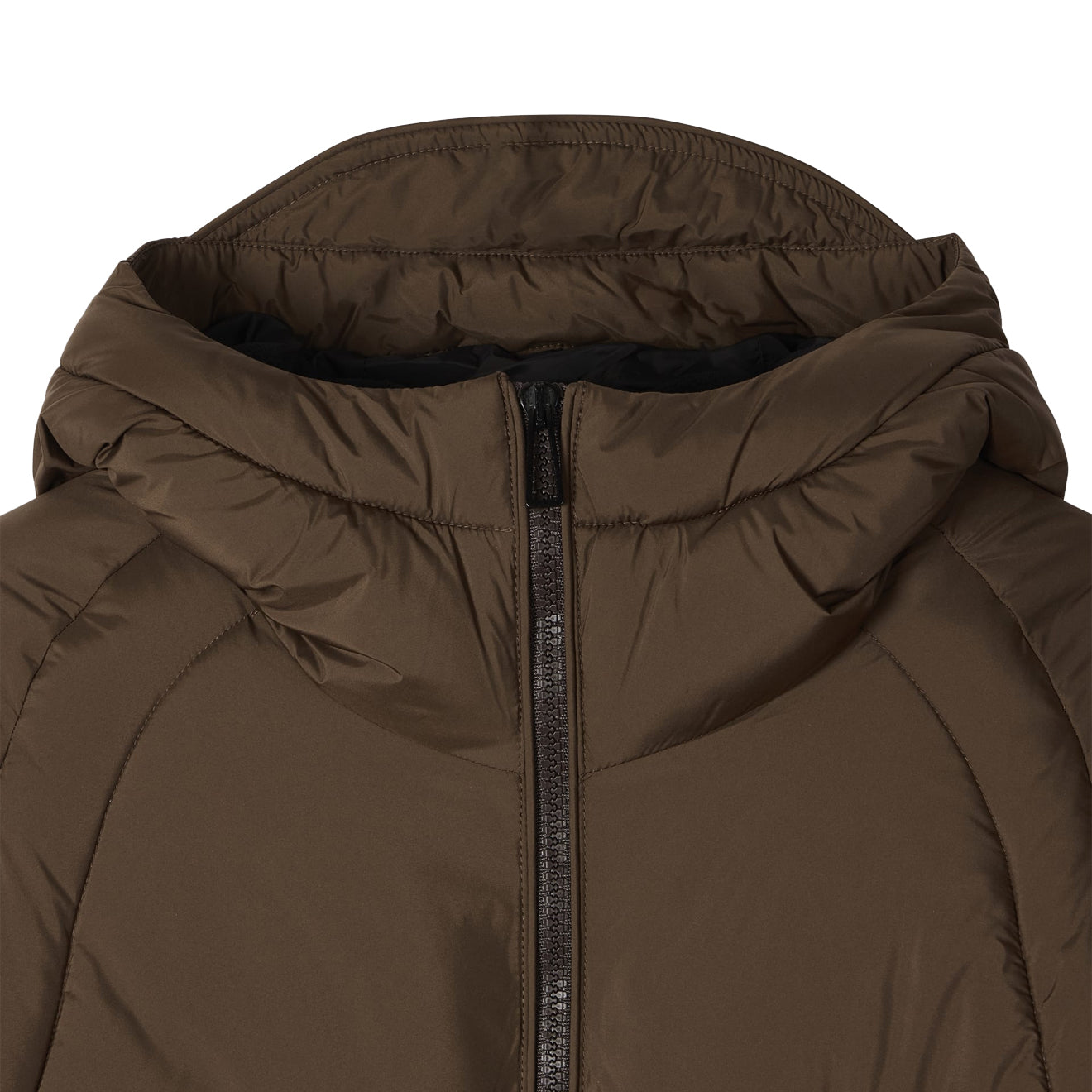 Paul Smith Recycled Polyester Hooded Puffer Jacket Brown