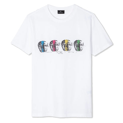 Paul Smith Reg Fit Opposite Skull Print T-Shirt White