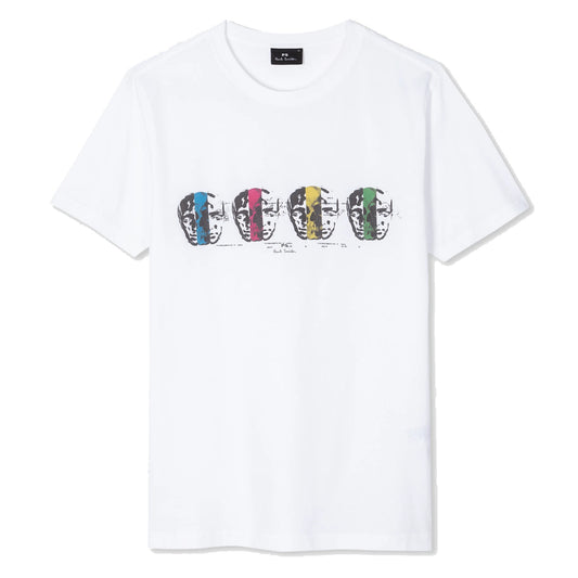 Paul Smith Reg Fit Opposite Skull Print T-Shirt White