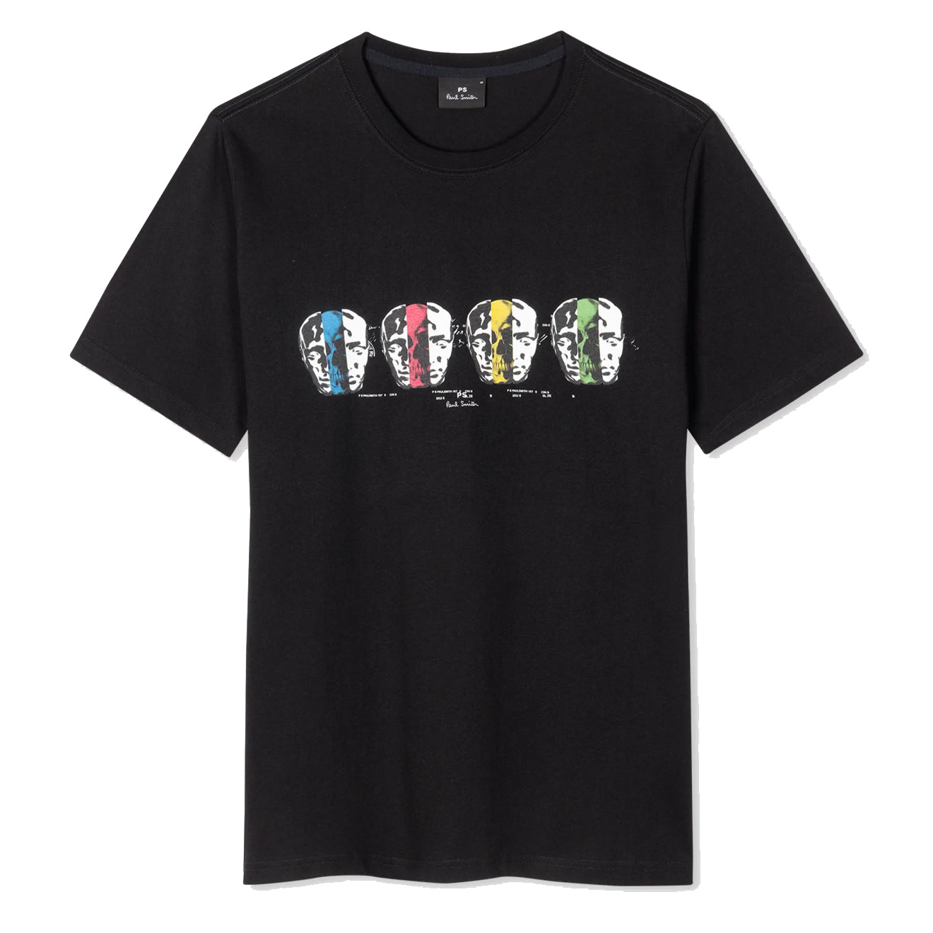 Paul Smith Reg Fit T Shirt Faces  Black