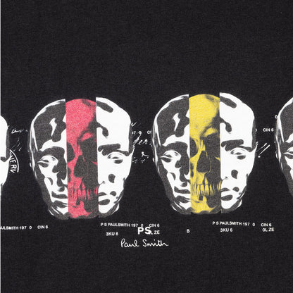 Paul Smith Reg Fit T Shirt Faces  Black