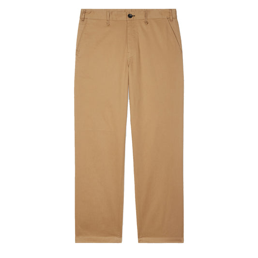 Paul Smith Relaxed-Fit Tan Stretch-Cotton Sateen Trousers Tan