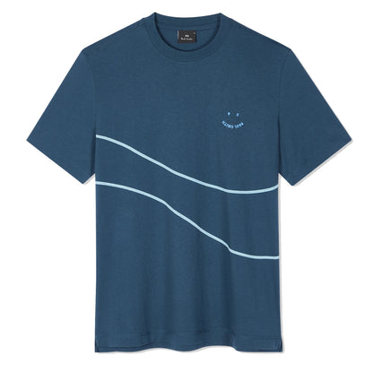 Paul Smith S/S Tshirt PS Happy Wave Inky Blue