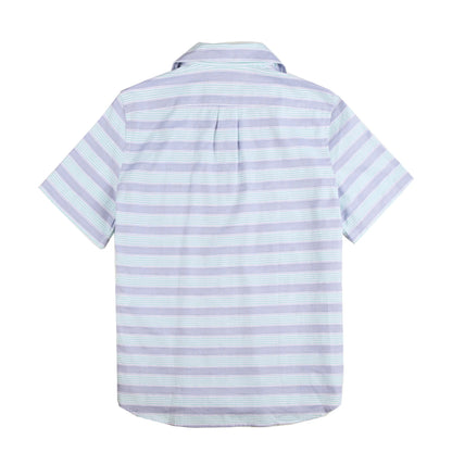 Paul Smith Short-Sleeve Shirt Striped Blue - The Sporting Lodge
