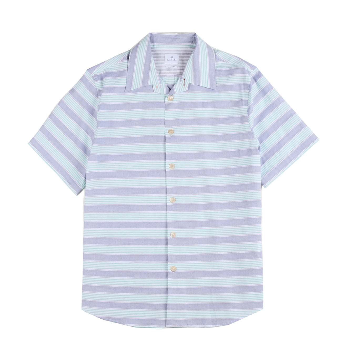 Paul Smith Short-Sleeve Shirt Striped Blue - The Sporting Lodge