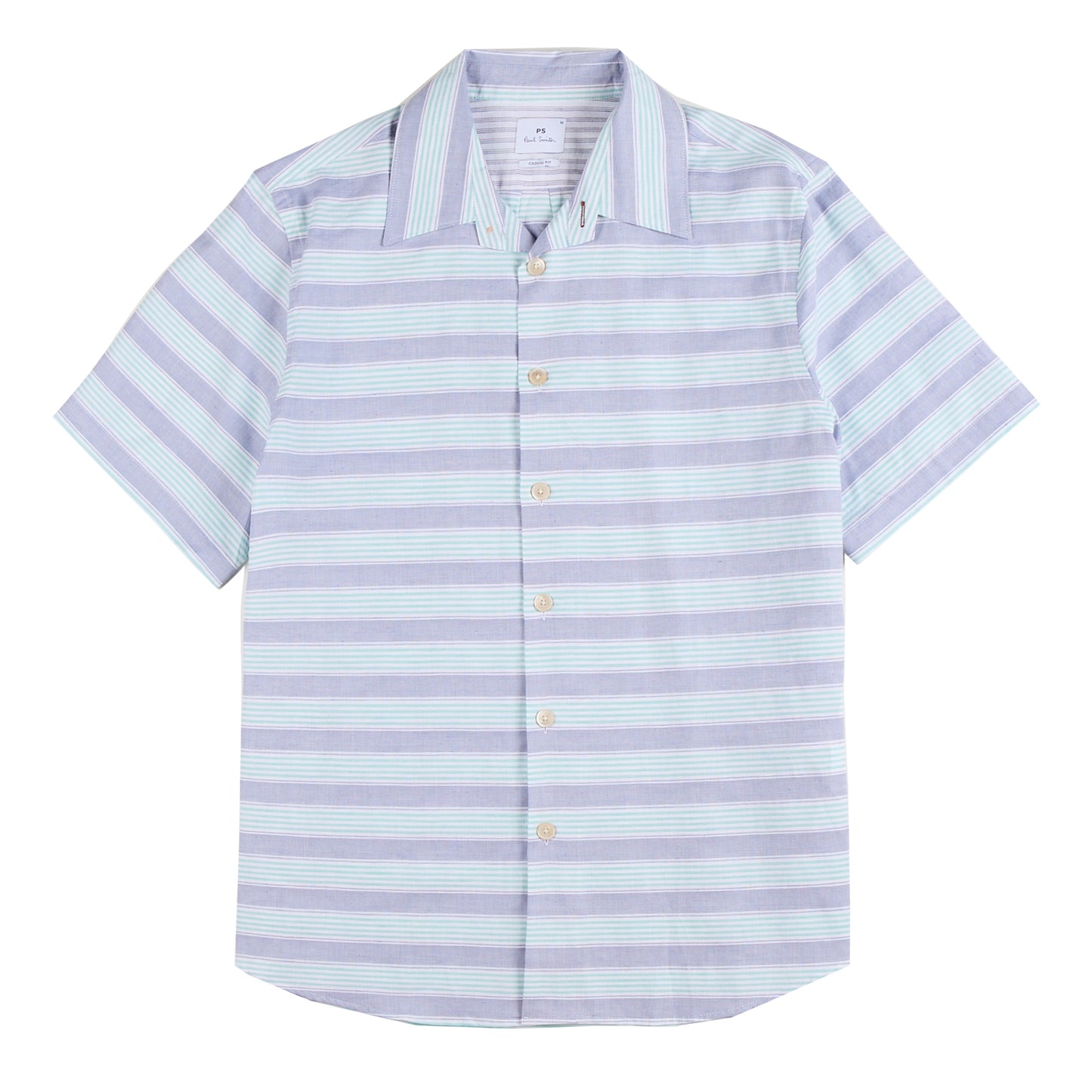 Paul Smith Short-Sleeve Shirt Striped Blue