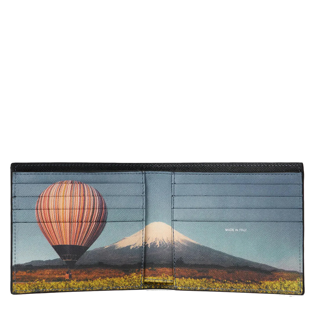 Paul Smith Signature Stripe Balloon Mount Fuji Interior Billfold Wallet Black - The Sporting Lodge