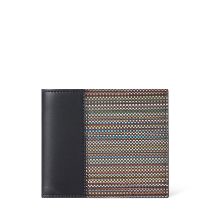 Paul Smith Signature Stripe Coated Canvas Billfold Wallet Black
