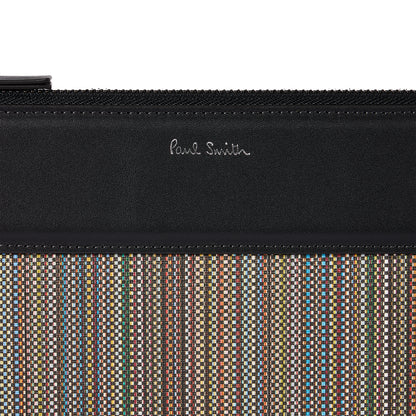 Paul Smith Signature Stripe Coated Canvas Document Case Multicolour