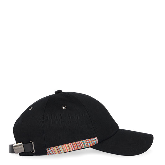 Paul Smith Signature Stripe Trim Baseball Cap Black