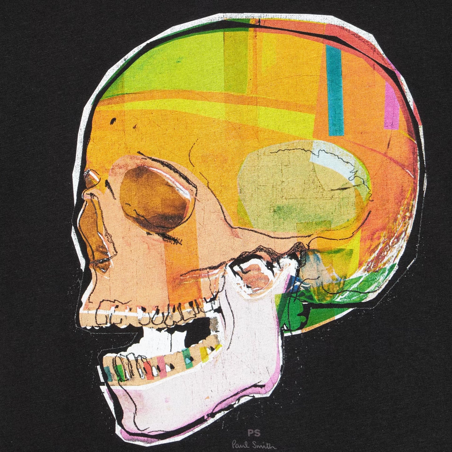 Paul Smith Skull Sketch Print T-Shirt Black