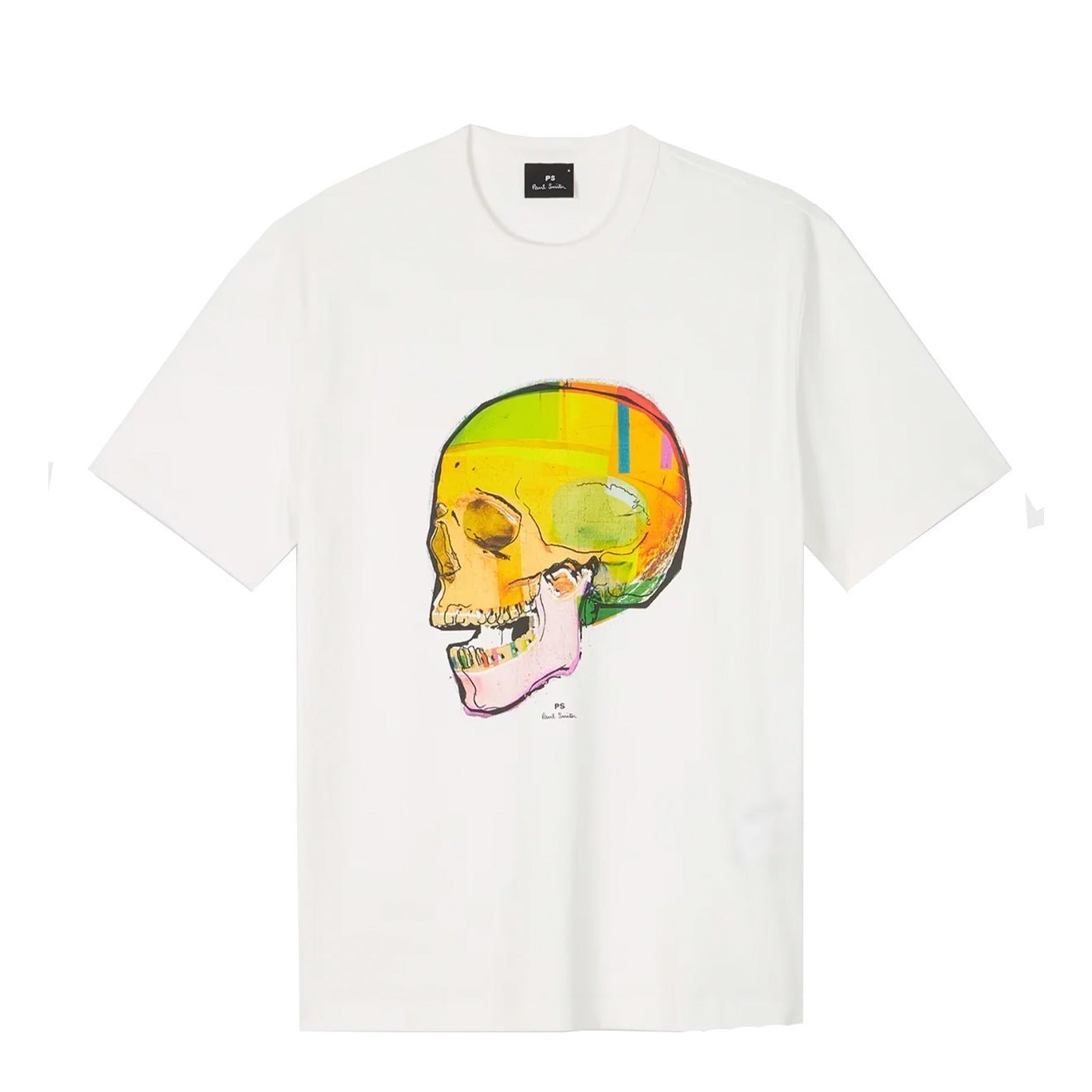 Paul Smith Skull Sketch Print T-Shirt White - The Sporting Lodge