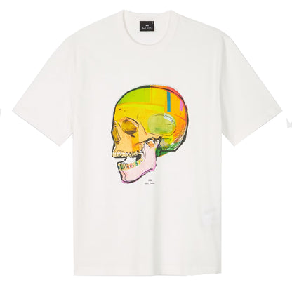 Paul Smith Skull Sketch Print T-Shirt White