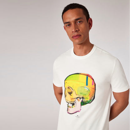 Paul Smith Skull Sketch Print T-Shirt White