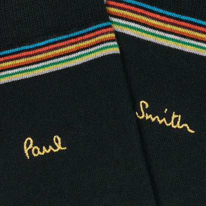 Paul Smith Sock 3 Pack Gold Signature Multicolour