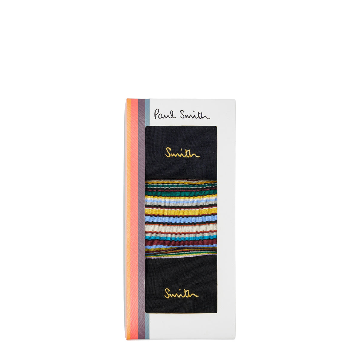 Paul Smith Sock 3 Pack Gold Signature Multicolour