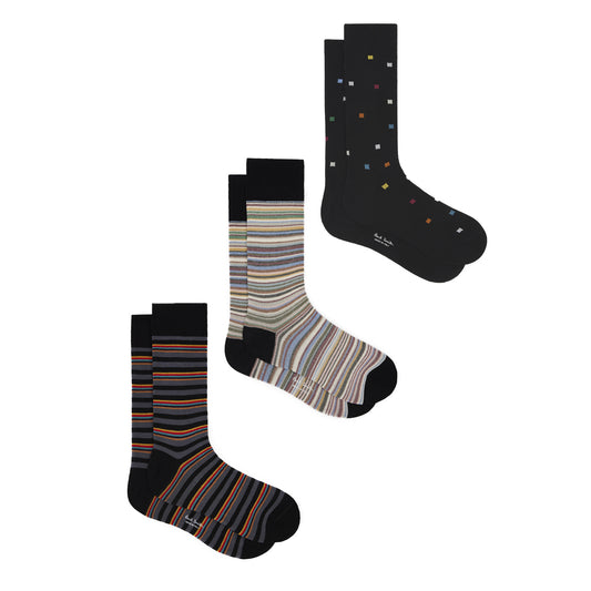 Paul Smith Sock 3 Pack Signature Stripe Multicolour