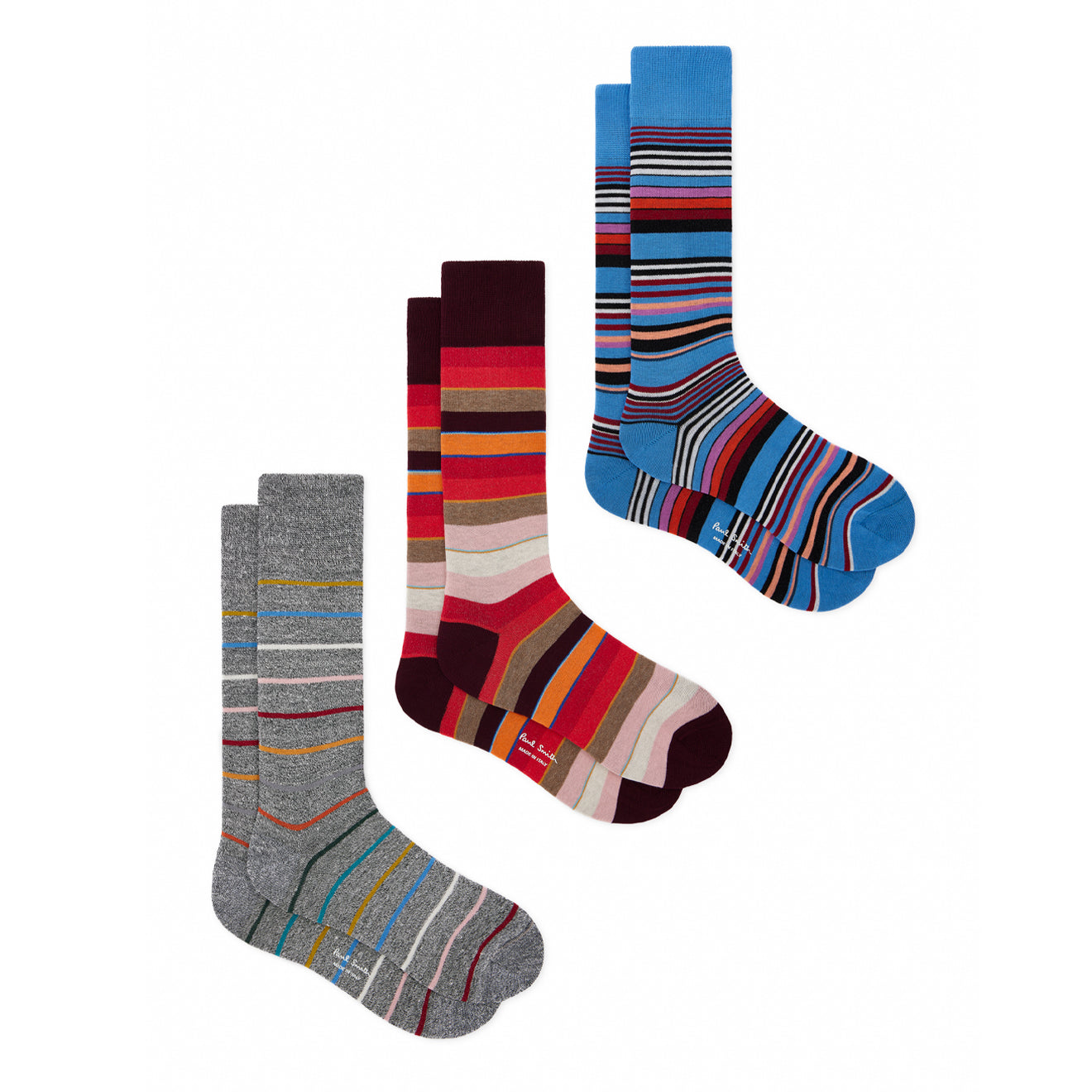 Paul Smith Sock 3 Pack Stripes Multicolour