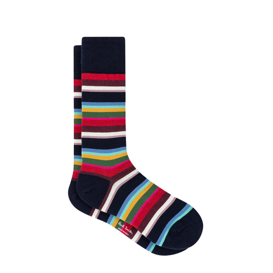 Paul Smith Sock Franklin Stripe Navy - The Sporting Lodge