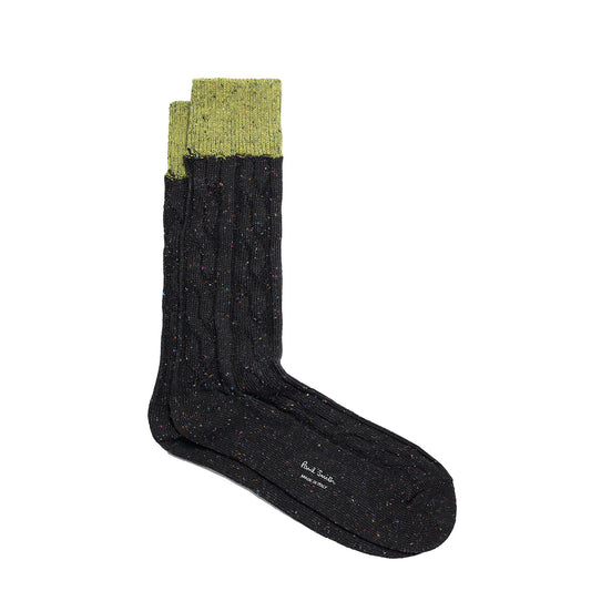 Paul Smith Sock Henry Neps Cable Black - The Sporting Lodge