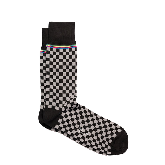 Paul Smith Sock Hudson Check Black - The Sporting Lodge