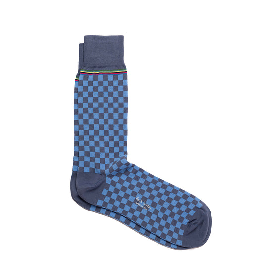 Paul Smith Sock Hudson Check Cobalt Blue - The Sporting Lodge