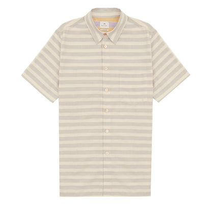 Paul Smith Stripe Cotton-Linen Shirt Light Blue - The Sporting Lodge