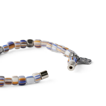 Paul Smith Striped Bead Bracelet White