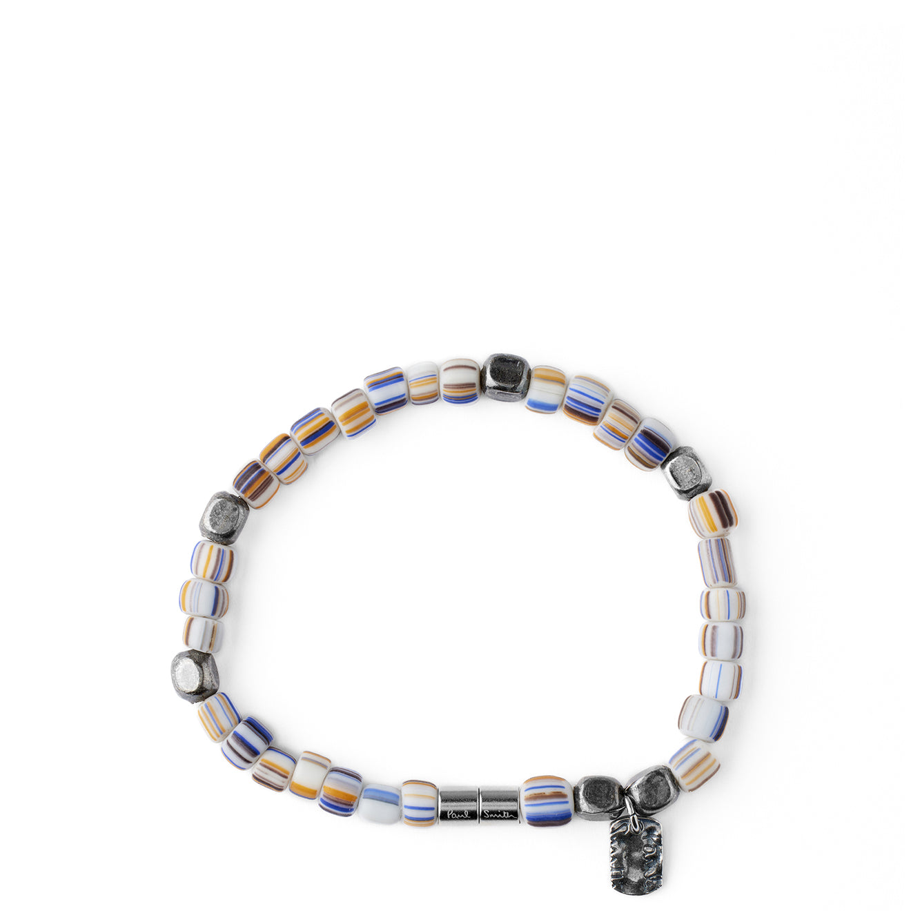 Paul Smith Striped Bead Bracelet White