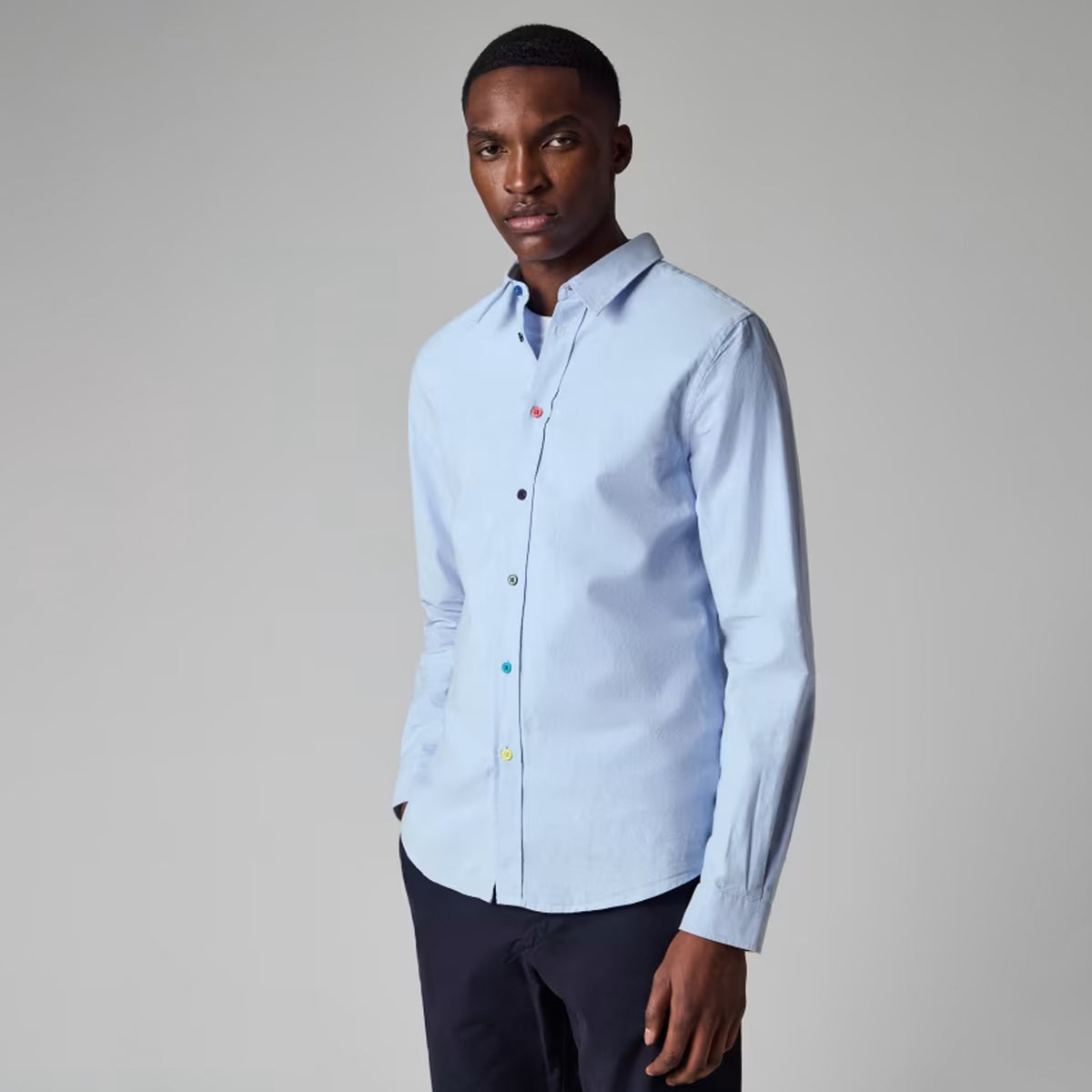 Paul Smith Tailored-Fit Blue Oxford Shirt Light Blue