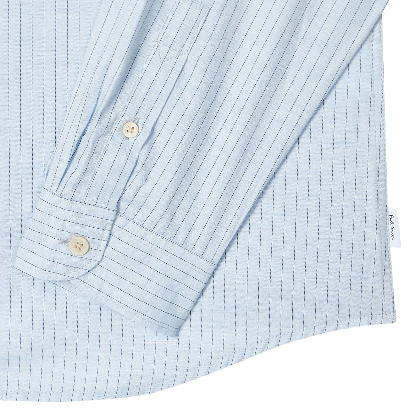 Paul Smith Tailored-Fit Melange Stripe Shirt Light Blue