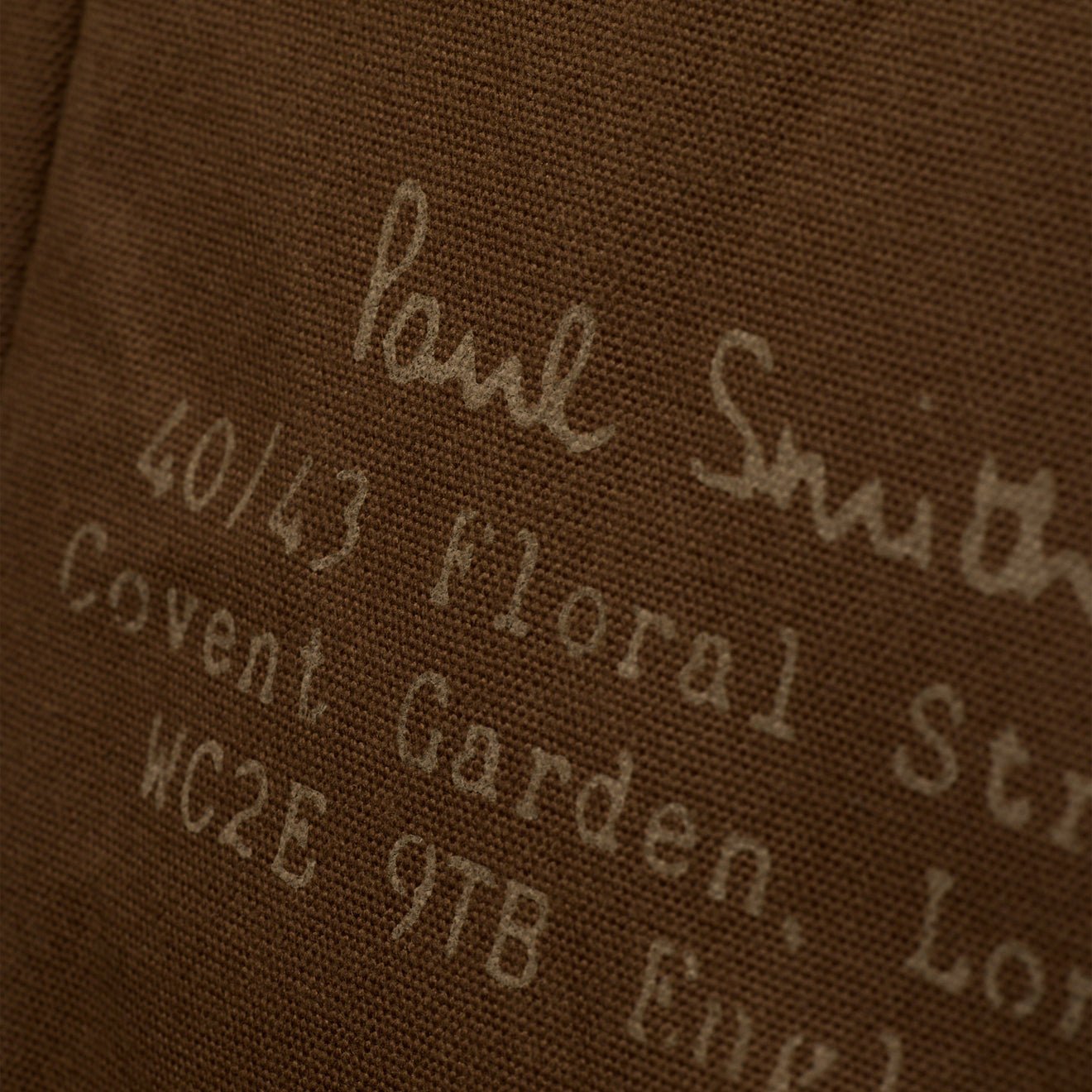 Paul Smith TekWax Cotton Adjustable Tote Bag Khaki