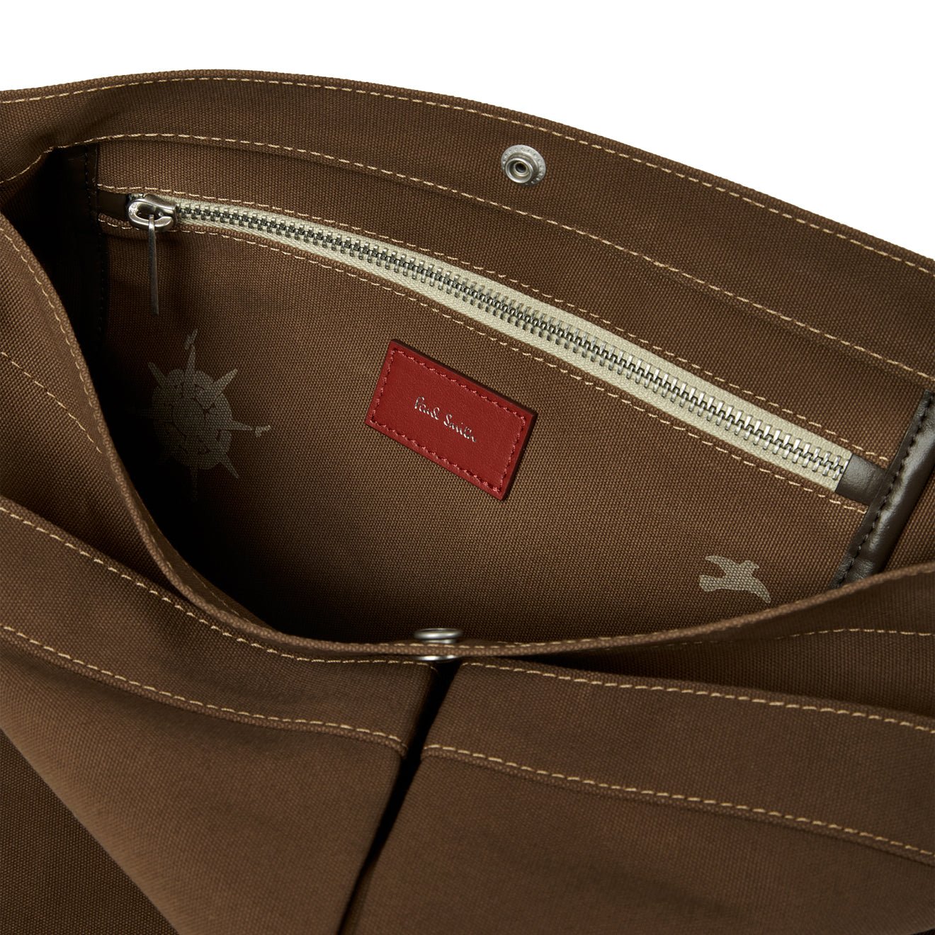 Paul Smith TekWax Cotton Adjustable Tote Bag Khaki