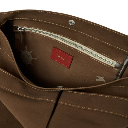 Paul Smith TekWax Cotton Adjustable Tote Bag Khaki
